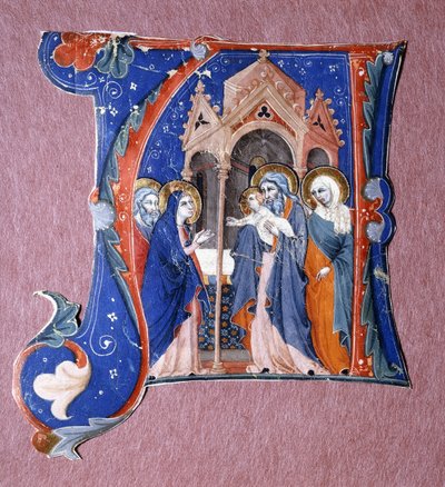 Presentation av Kristus i templet, ca 1340 av Italian School