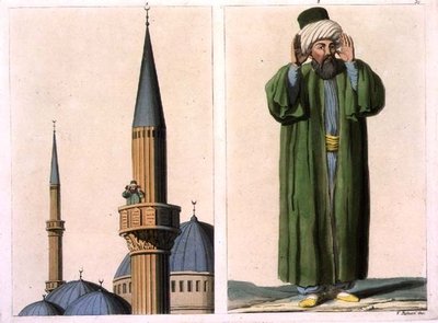 Offentligt muezzin och detalj, plåt 37 från del III, volym I av 