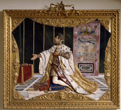 Representation av Cosimo II de Medici (1590-1621), storhertig av Toscana Högrelief av snidade stenar, guld och briljant (Högrelief) 1617-1624 Florens, Argentinas museum, katt av Italian School