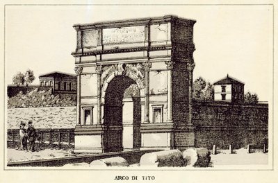 Rom: Titusbågen (litho) av Italian School