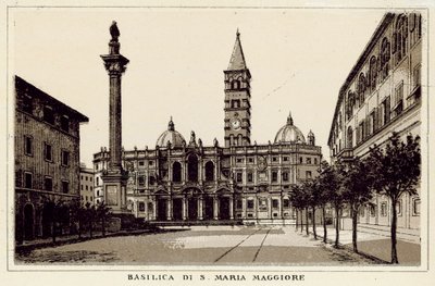 Rom: Basilica of S Maria Maggiore (litho) av Italian School