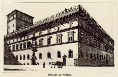 Rom: Palazzo Di Venezia (litho) av Italian School