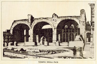 Rom: Fredens tempel (litho) av Italian School