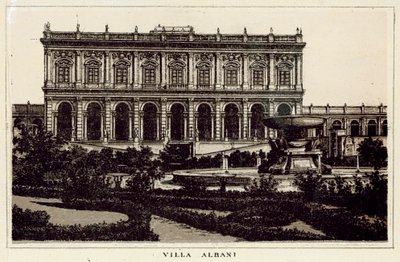 Rom: Villa Albani (litho) av Italian School