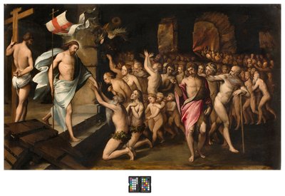 Sakristia, Kristus stiger ner till limbo, okänt XVI-talet av Italian School