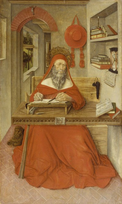 Saint Hieronymus i sin studie av Italian School