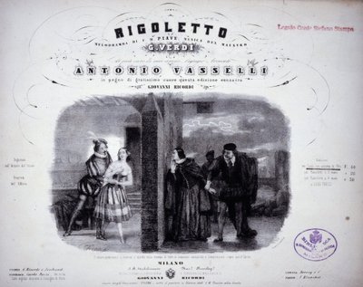 Noter på "" Rigoletto"" av Verdi. av Italian School