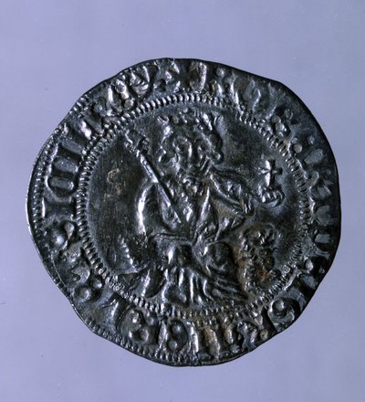 Silvermynt slaget vid tiden för kungen av Neapel Robert I av Anjou (1275-1343). av Italian School