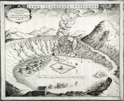 Solfatara-vulkanen, Pozzuoli, Neapel av Italian School