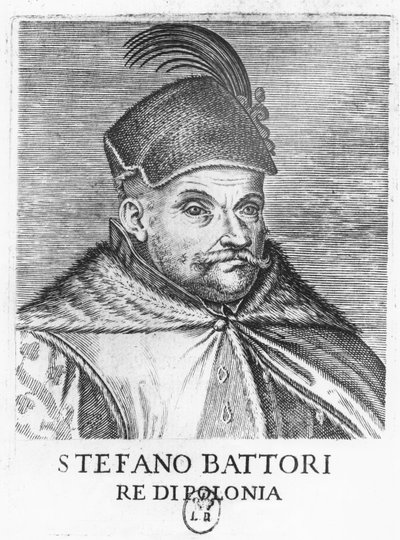 Stephen Báthory (gravyr) av Italian School