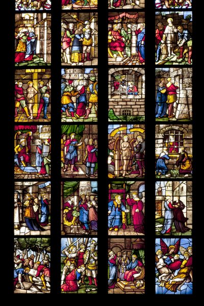 Berättelser om Saint Catherine of Alexandria (målat glas) (detalj av 3619177) av Italian School
