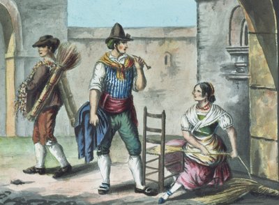 Halmstolstillverkare av Italian School
