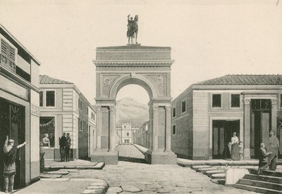 Caligulabågen som den var (gravyr) av Italian School