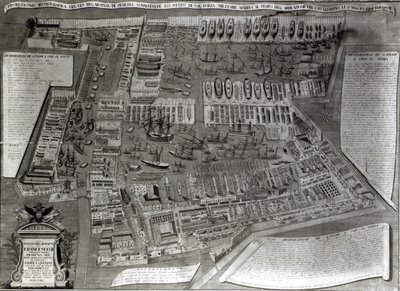 Arsenalen, Venedig (färggravyr) av Italian School