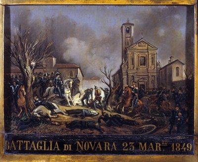 Slaget vid Novara (Novara), 23 mars av Italian School