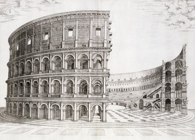 Colosseum, byggt år 80 e.Kr av Italian School