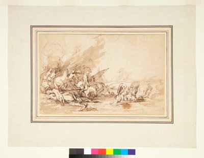Cloelias flykt och hennes följeslagare, 1650-1700 av Italian School