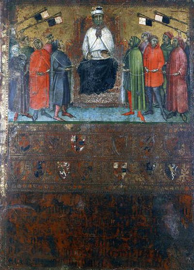 Regeringen återställer kontrollerna på städerna, 1385 av Italian School