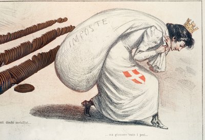 Italiens turrita vek sig under tyngden av skatter av Italian School