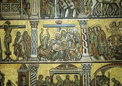 Klagovisan, detalj, sent 1200-tal (mosaik) av Italian School