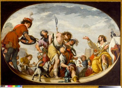 Liknelsen om bröllopsgästen, 1636 av Italian School