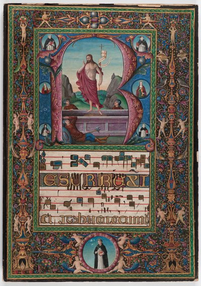 Uppståndelsen, norra Italien, ca 1500 (tempera på veläng) av Italian School