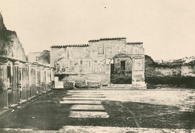 The Stabian Baths - Stuckaturernas innergård som den är (gravyr) av Italian School