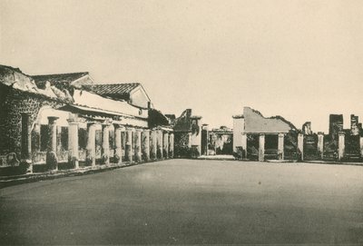 The Stabian Baths - The Wrestling-Place som den är (gravyr) av Italian School