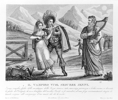 The Vampire Seduces Jenny, illustration från 