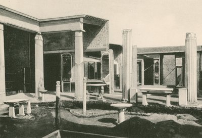 Viridarium i Vettiiernas hus. Som det är (gravyr) av Italian School