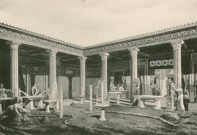Viridarium i Vettiiernas hus. Som det var (gravyr) av Italian School