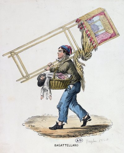 Den vandrande dockspelaren, ca 1840 av Italian School
