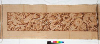 Three Drawings after the Antique, c.1750 (penselteckning förhöjd i brun tvätt över svag markering i svart krita) av Italian School