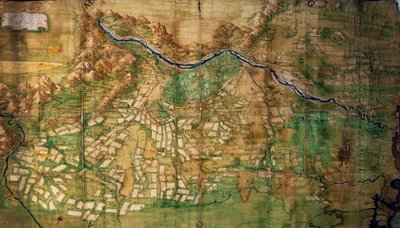 Venetos territorium mellan Brenta och Piave, karta, Italien av Italian School