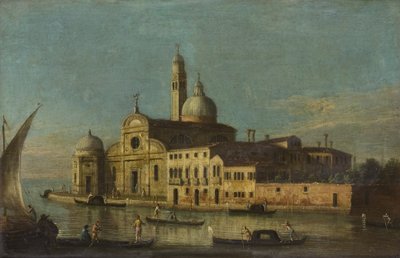Venedig, San Michele (olja på duk) av Italian School
