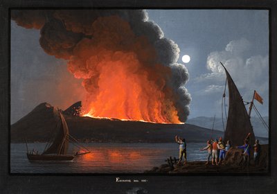 Vesuvius, utbrott 1810 av Italian School