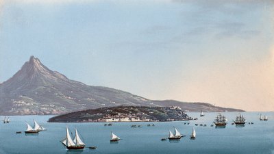 Utsikt över Neapel (gouache) av Italian School