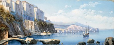 Utsikt över Sorrento (gouache) av Italian School