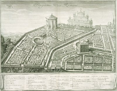 Utsikt över den romerska trädgården, 1772-1784 av Italian School