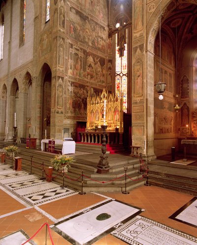 Utsikt över kyrkans absid av Italian School