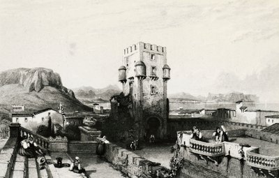 Villa Butera, Bagheria, Sicilien, gravyr, Italien av Italian School