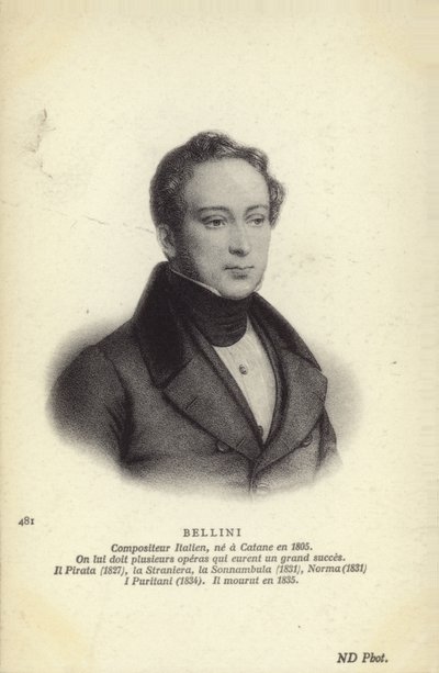 Vincenzo Bellini, italiensk operakompositör (1801-1835) av Italian School