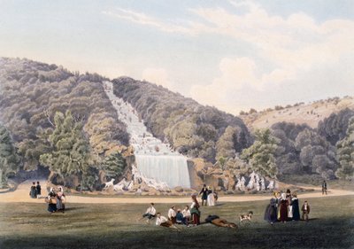 Vattenfall i parken av det kungliga slottet i Caserta, Italien av Italian School
