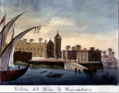 Kaj i Moçambique, tidigare portugisisk provins. av Italian School