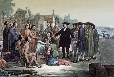 William Penn, ca 1820 (gravyr) av Italian School