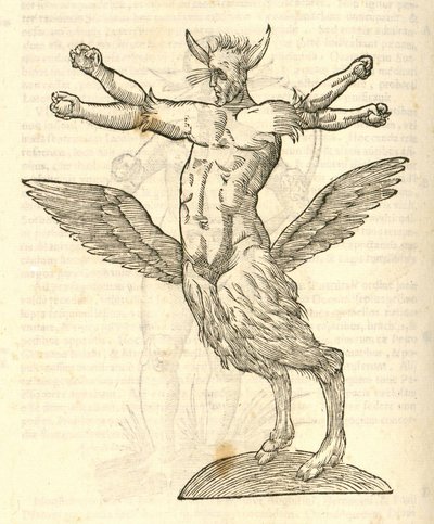 illustration av Monster från Aldrovandis History of Monsters, 1642 av Italian School