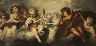 Musikskapande änglar av Italian School Italian School