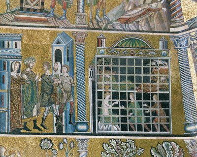 Josef kastas i fängelse (mosaik) av Italian school