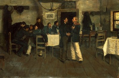 Möte mellan Giuseppe Garibaldi och Giovanni Battista Cuneo i Taganrog, vid Svarta havet av Italo Nunes Vais