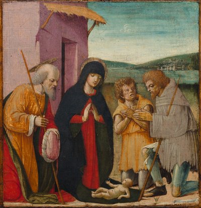 Tillbedjan av herdarna av Italy, 15th century